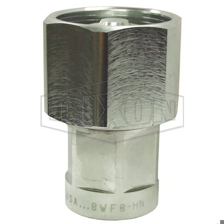 Dixon DQC W Wingstyle Interchange Hex-Nut Female Coupler, 1-11-1/2 Nominal, Female NPTF, Steel 8WF8-HN